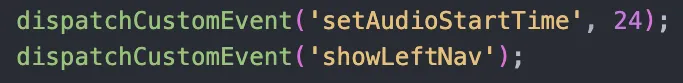 Typescript errors resolved for the dispatchCustomEvent function