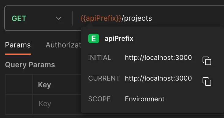 Postman environment variable